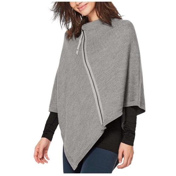 Lululemon Gray Asymmetrical Poncho - Picture 3 of 8